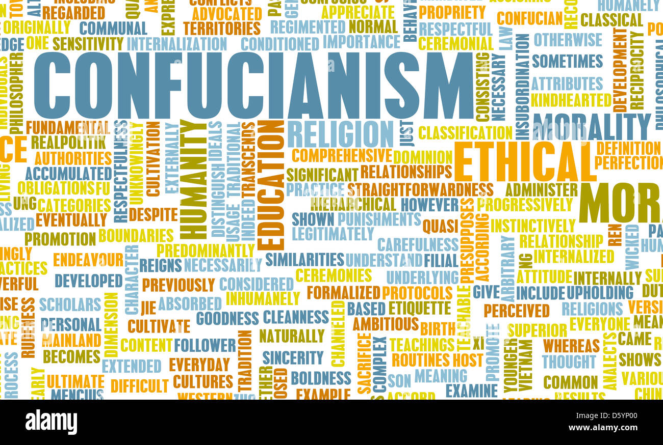 Confucianism or Confucian Religion as a Concept Stock Photo