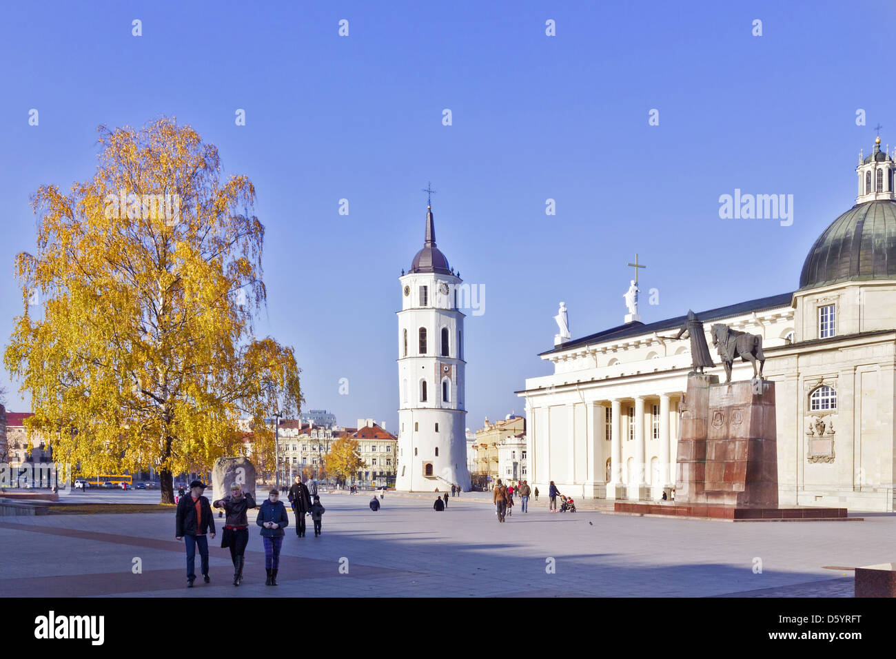 Golden autumn in Vilnius Stock Photo
