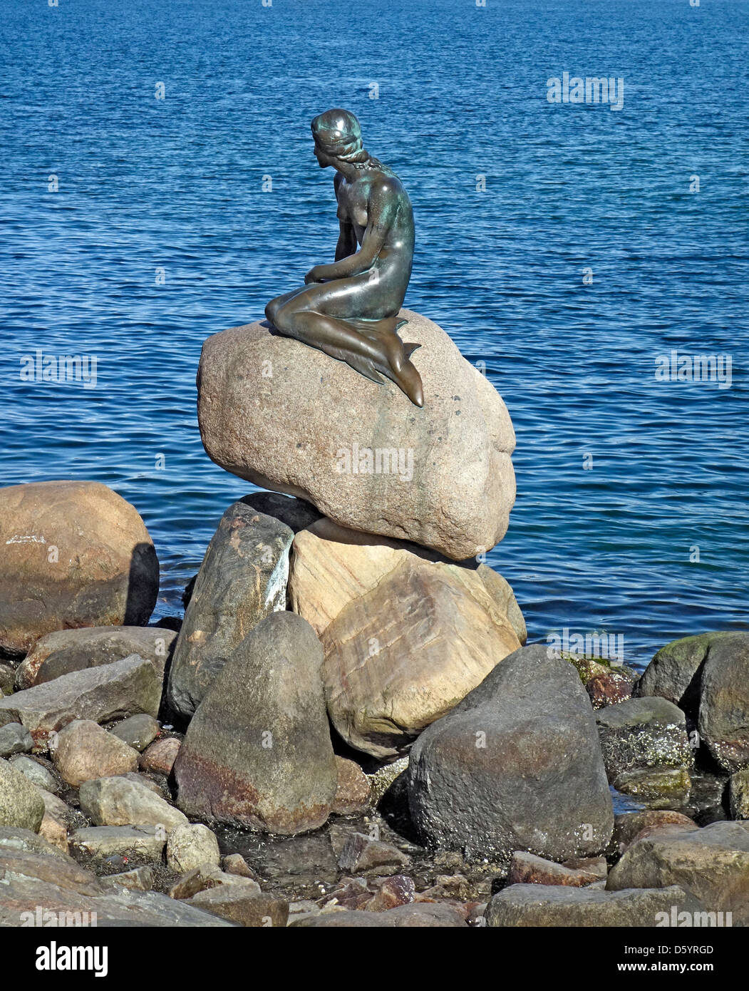 Den Lille Havfrue (The Little Mermaid) at Langelinie in Copenhagen ...