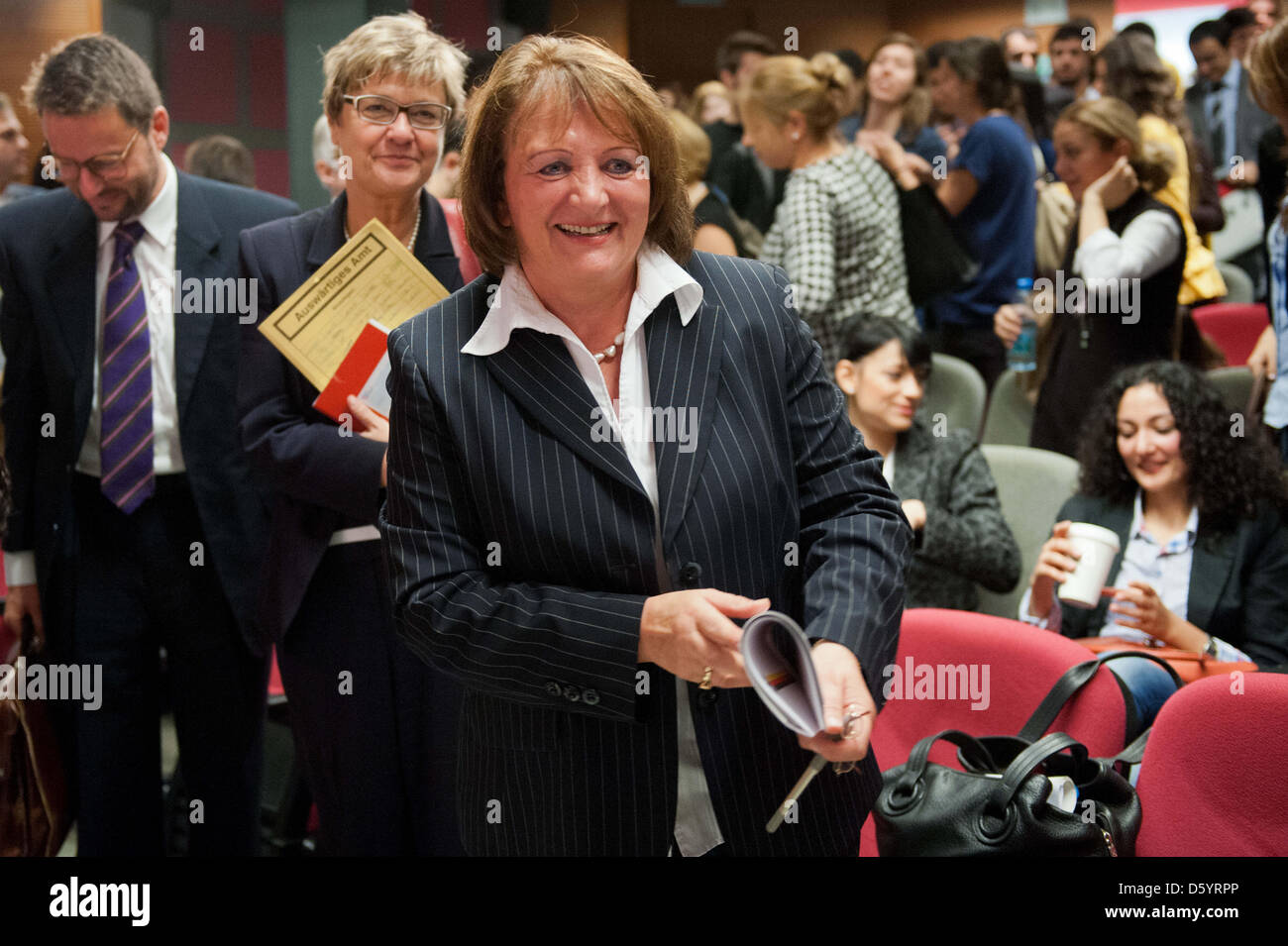 German Minister of Justice Sabine Leutheusser-Schnarrenberger attends an event of ministers at the Istanbul Kultur University in Istanbul, Turkey, 02 November 2012. The Minister is on a four-day visit to Turkey. Photo: MAURIZIO GAMBARINI Stock Photo