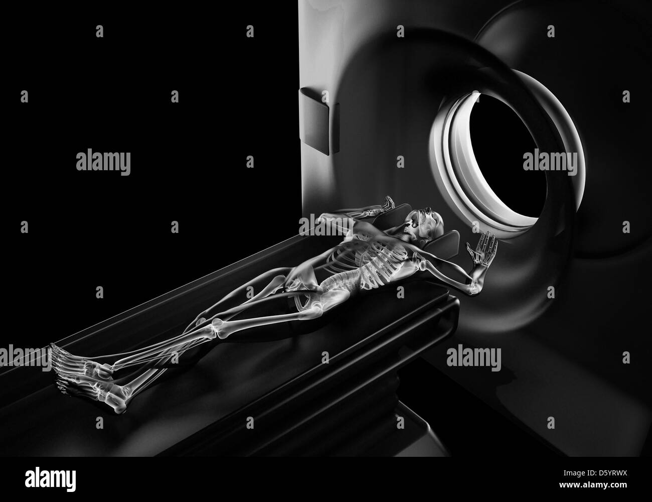 Human body scan mri Black and White Stock Photos & Images - Alamy