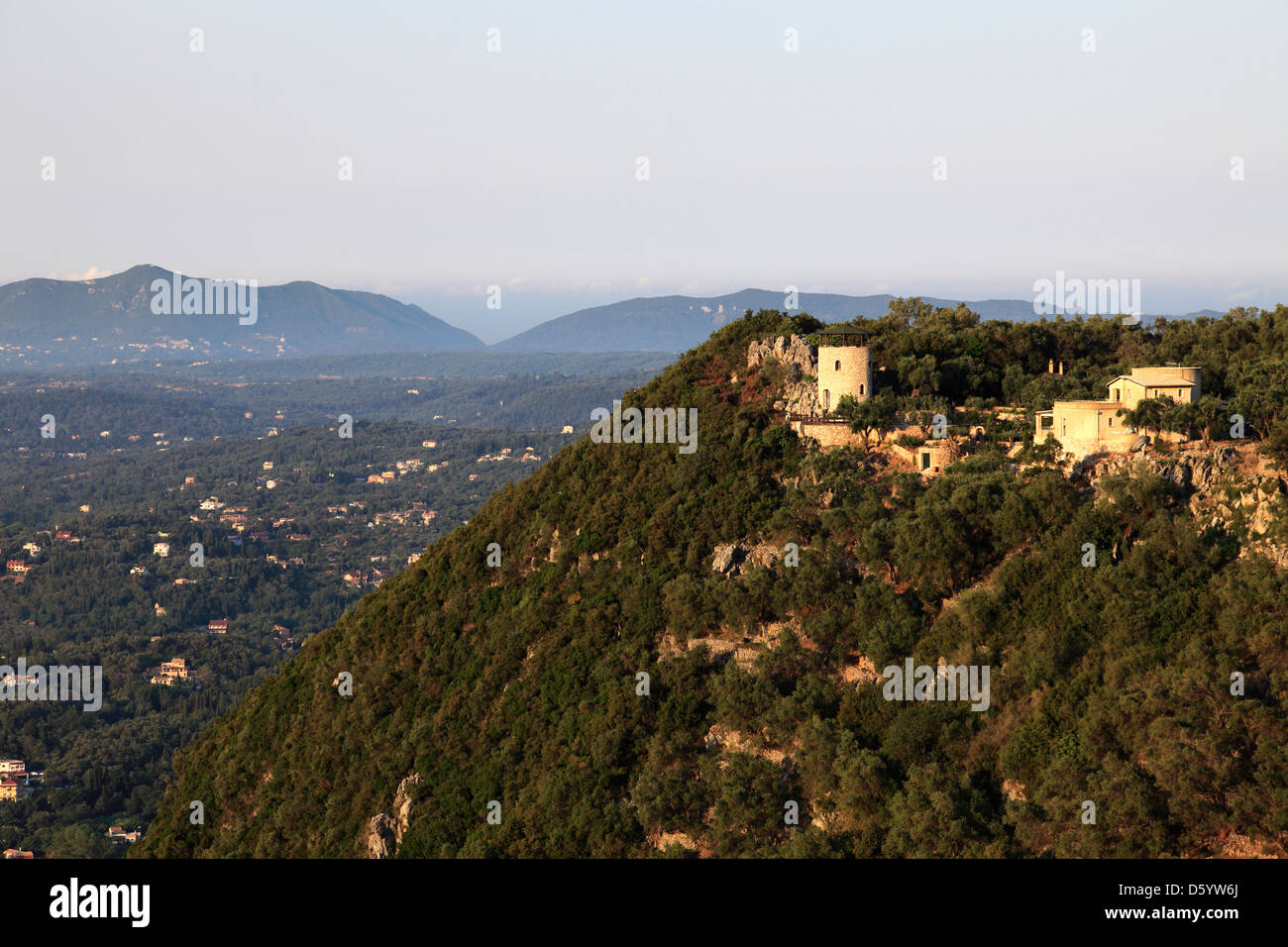 View over the resort of Ipsos, Corfu Island, Greece, Europe Stock Photo