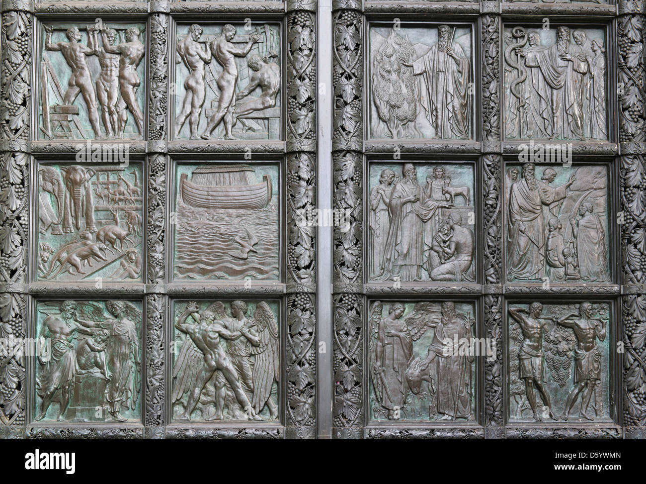 Bronze Relief Panels On The Great West Doors On The Entrance