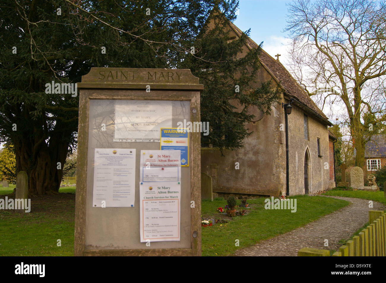 Sant. Mary's Church, Alton Barnes Wiltshire, England Stock Photo Alamy