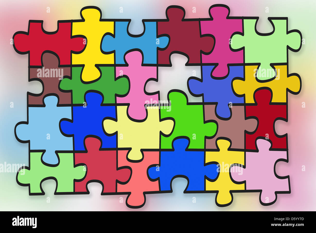 puzzles  abstract concept Stock Photo