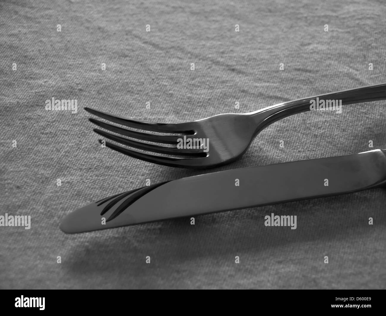 knife and fork detail Stock Photo Alamy