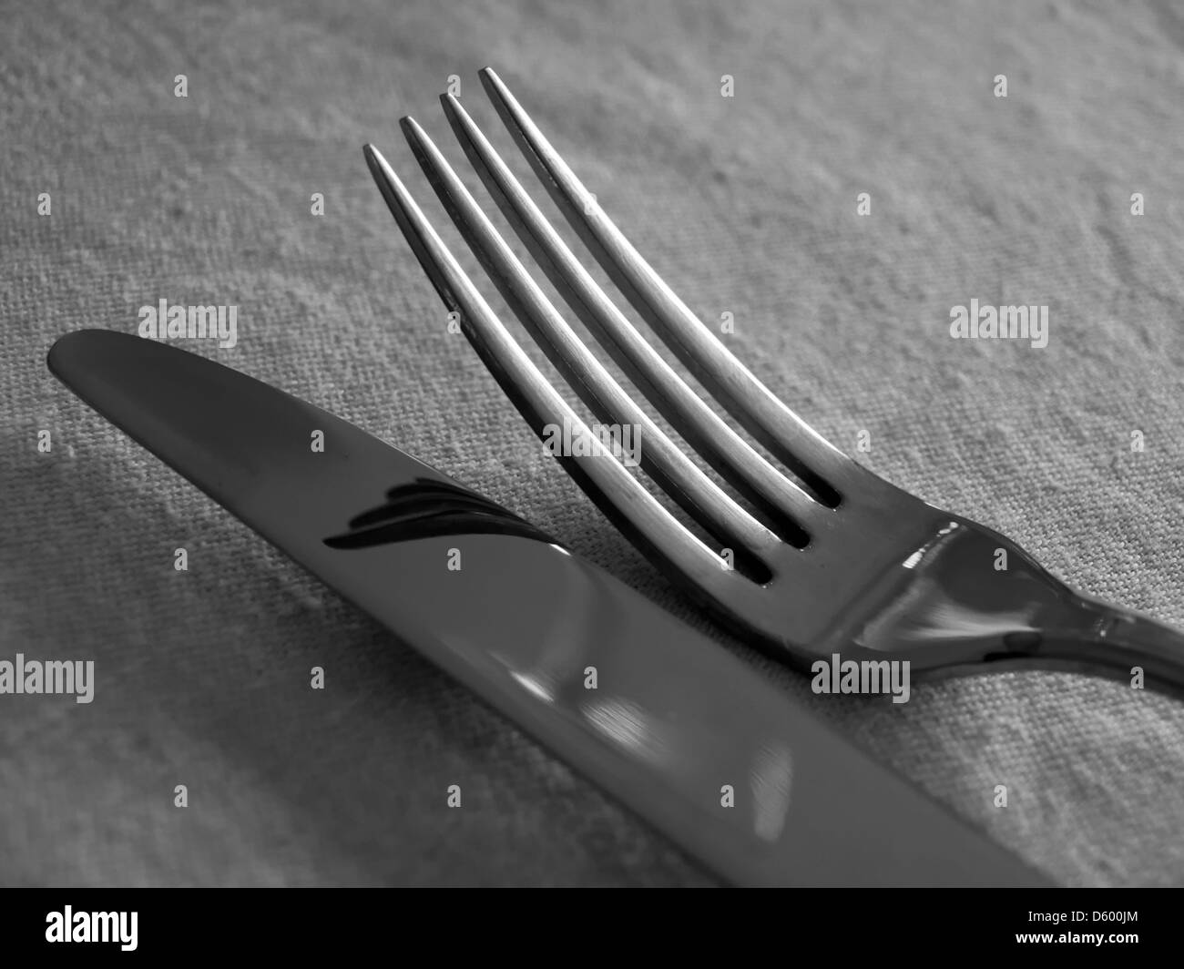 knife and fork detail Stock Photo Alamy