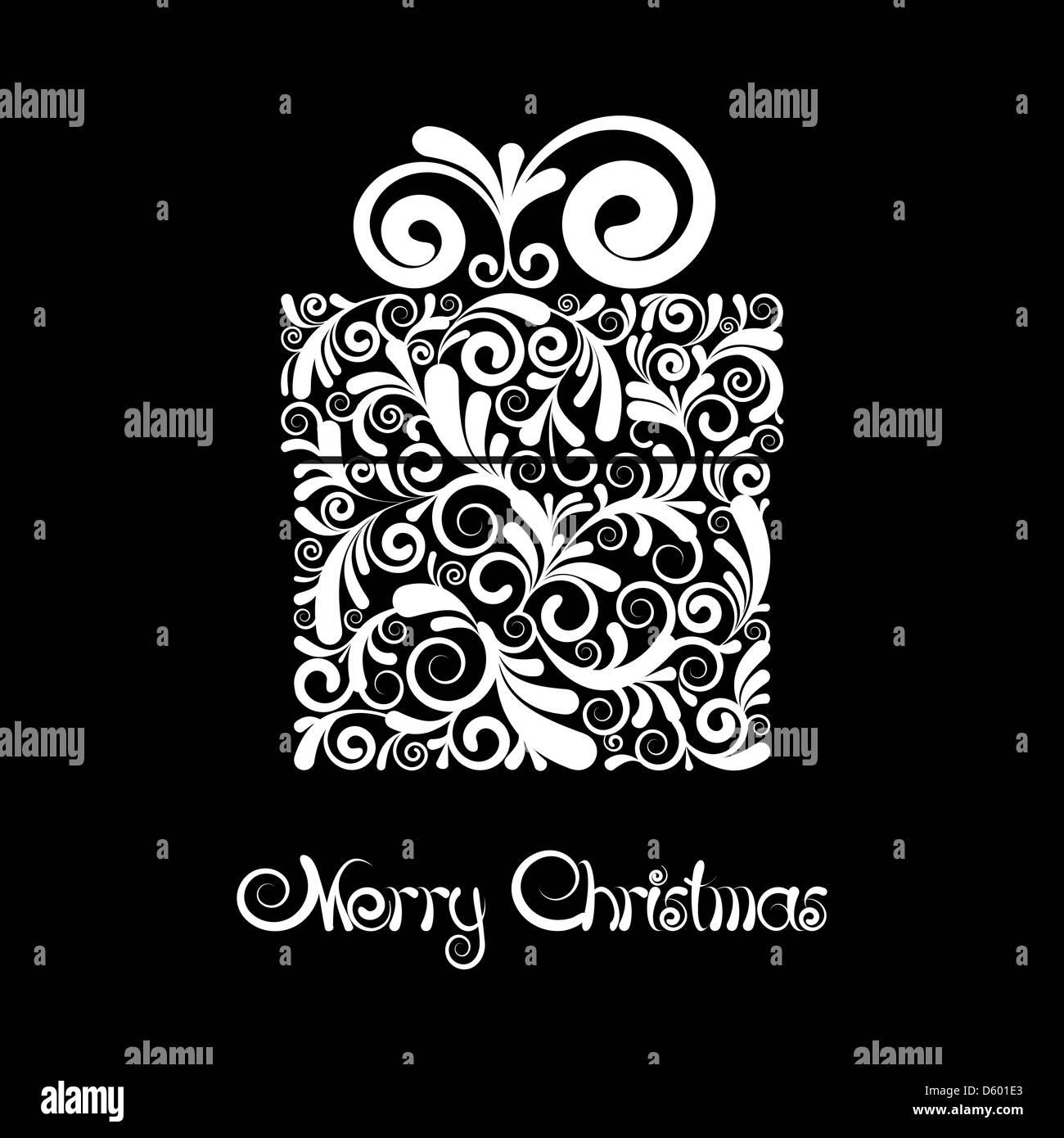 Gift box with scroll ornament Stock Photo Alamy