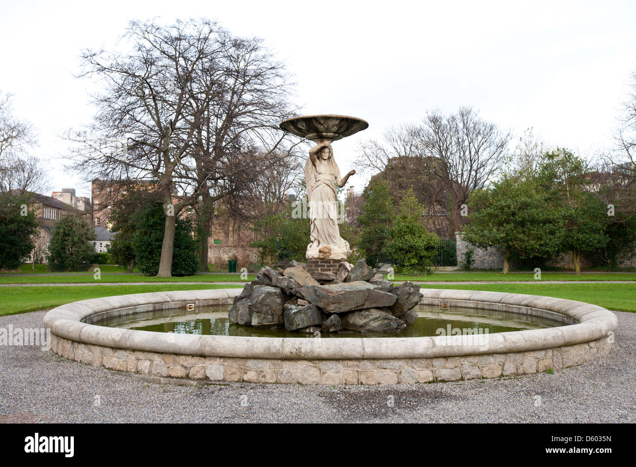 Fountain in Iveagh Gardens, Dublin Stock Photo Alamy