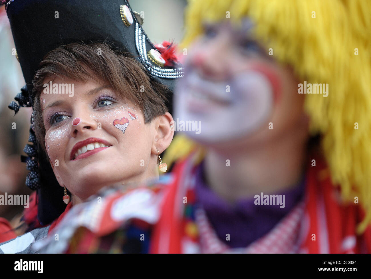 People have dressed up in costumes and celebrate the start of carnival