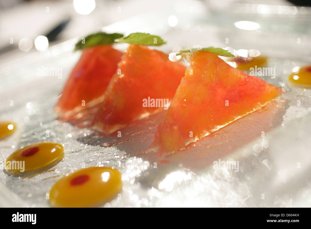 Orange segment dessert Stock Photo Alamy
