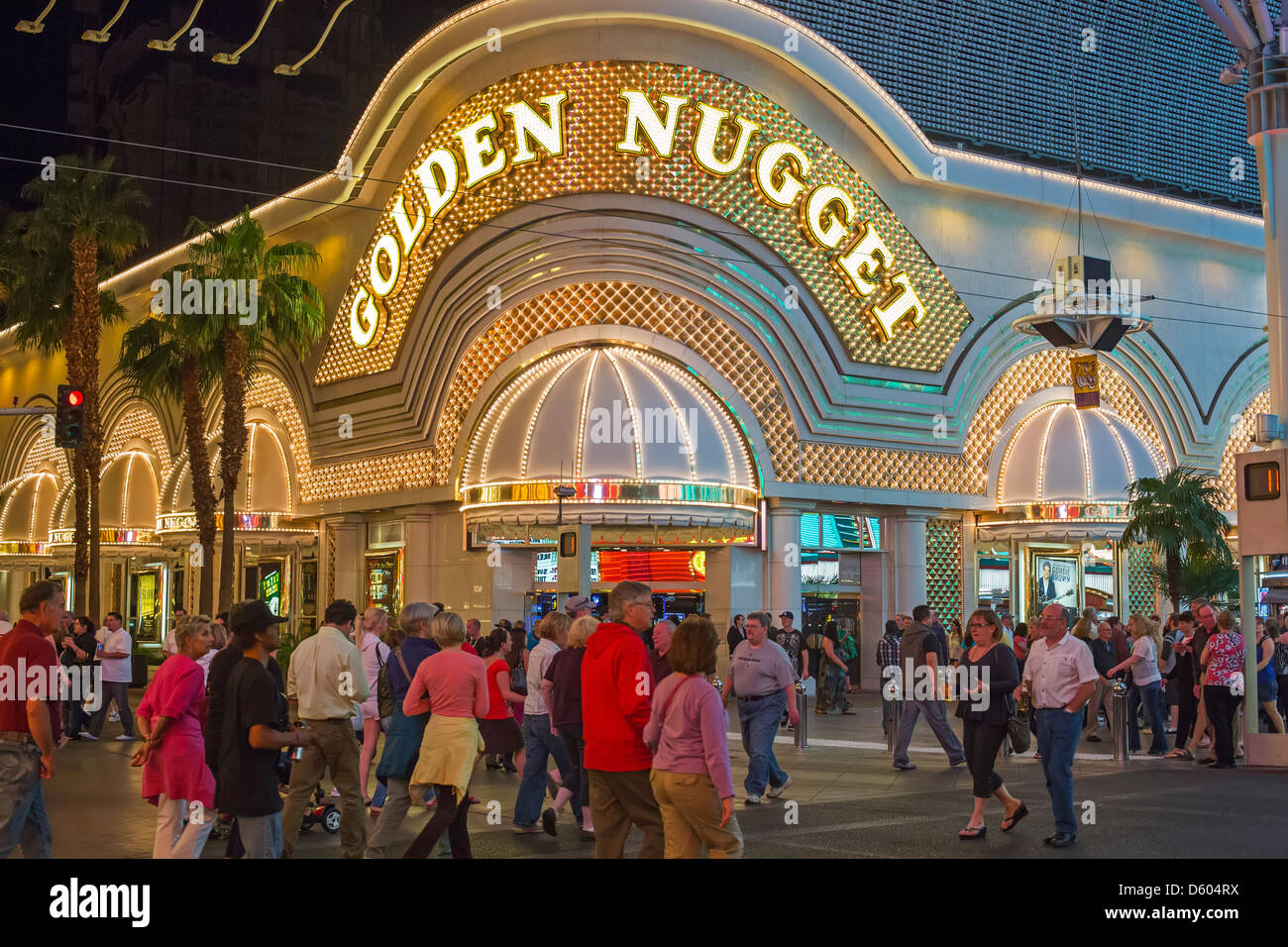 Las Vegas, Nevada - The Golden Nugget casino on Fremont Street in downtown Las Vegas. Stock Photo