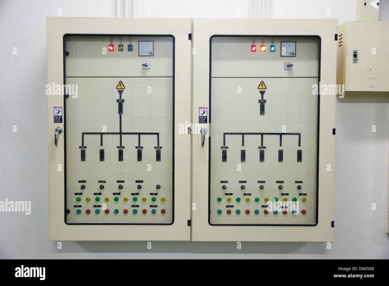 The Electrical energy control in Industrial factory Stock Photo Alamy