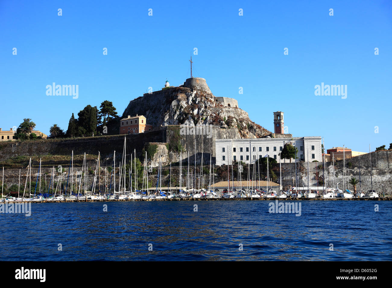 View of the Old Fort, Corfu Town, UNESCO World Heritage city, Corfu Island, Greece, Europe Stock Photo