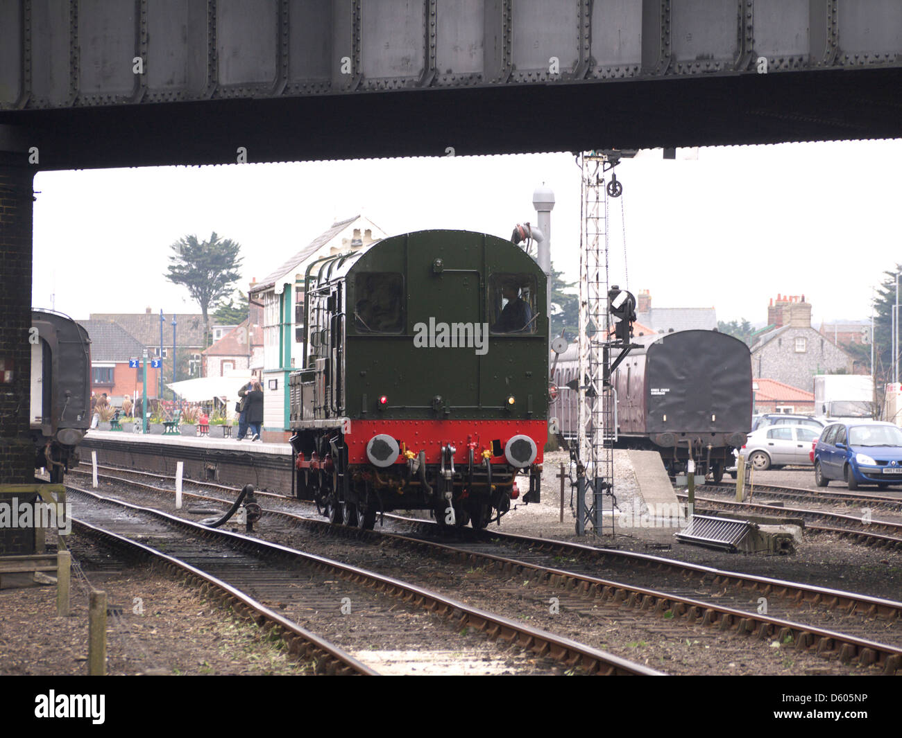 Vintage diesel loco Sheringham station, North Norfolk railway spring Gala 2011 Stock Photo