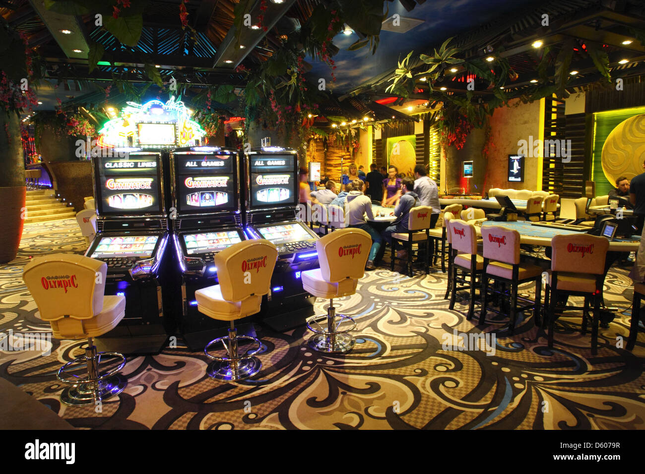 Olympic Casino, gambling machines in Riga, Latvia, Europe Stock Photo