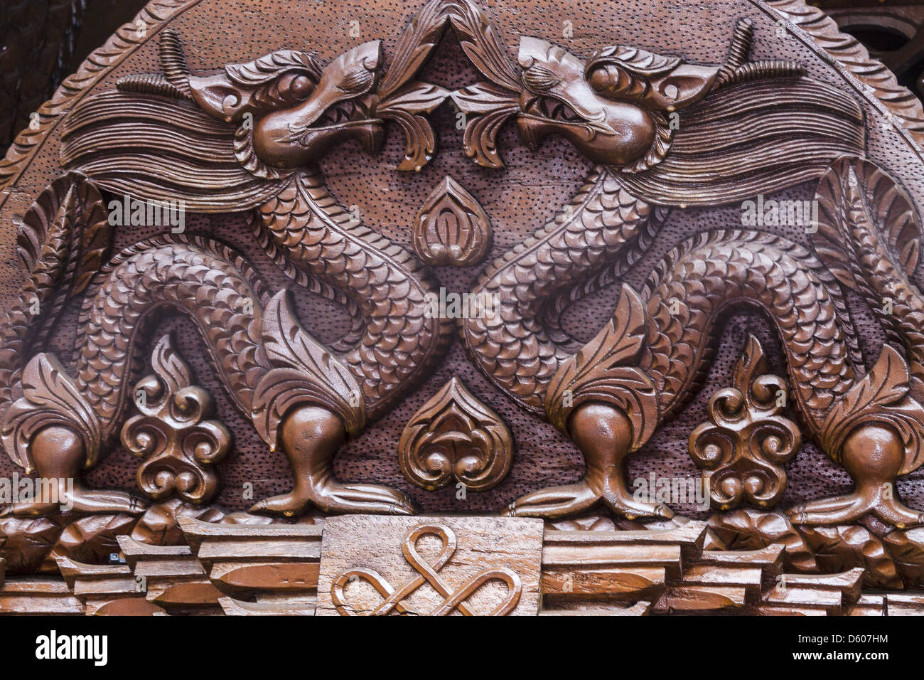Peace Pagoda carvings Brisbane Australia Stock Photo