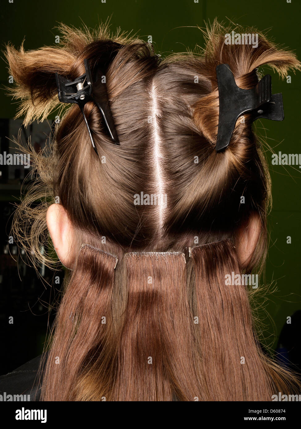 Attached hair pieces top