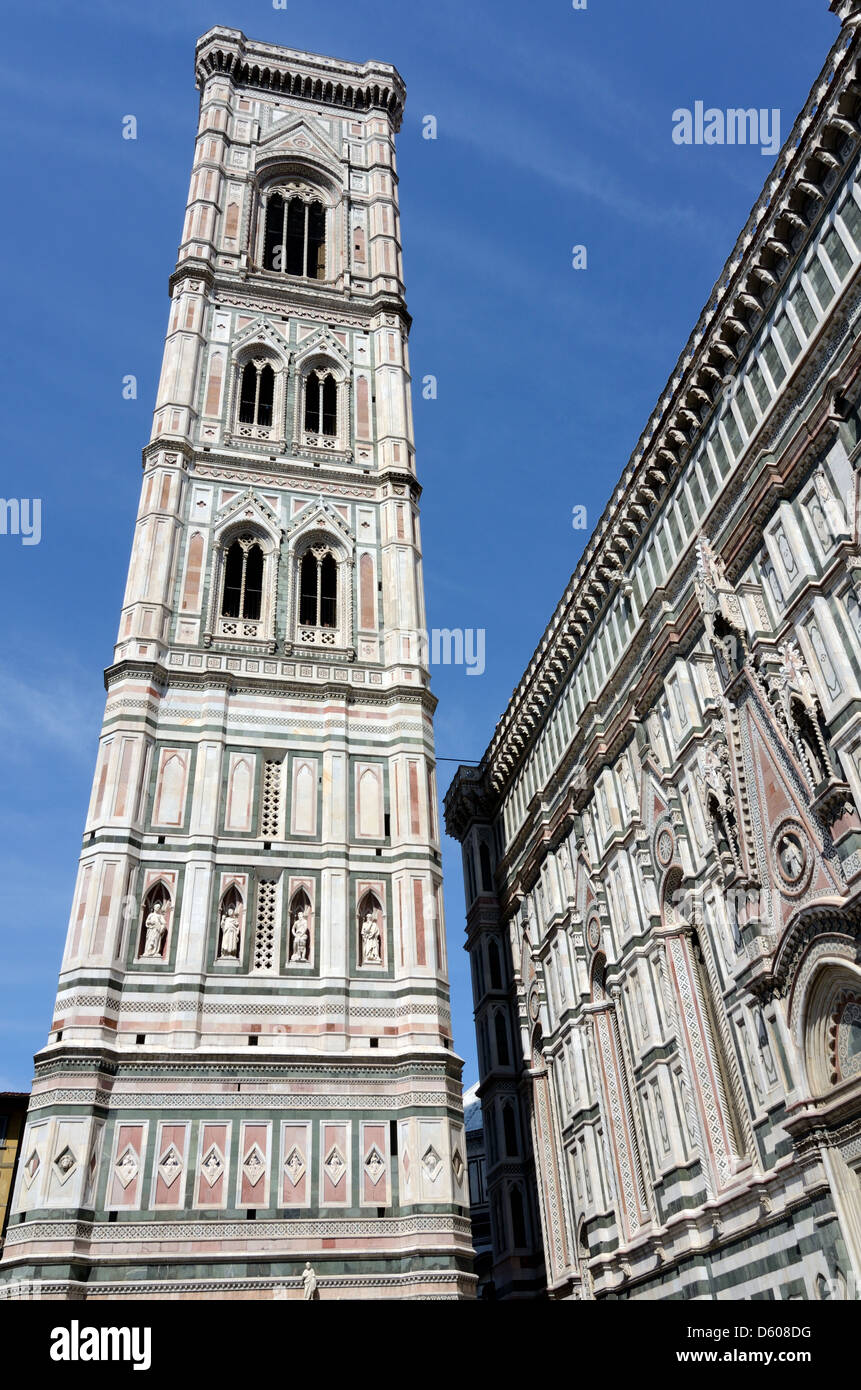 The Campanile, bell tower of Florence, Tuscany Stock Photo