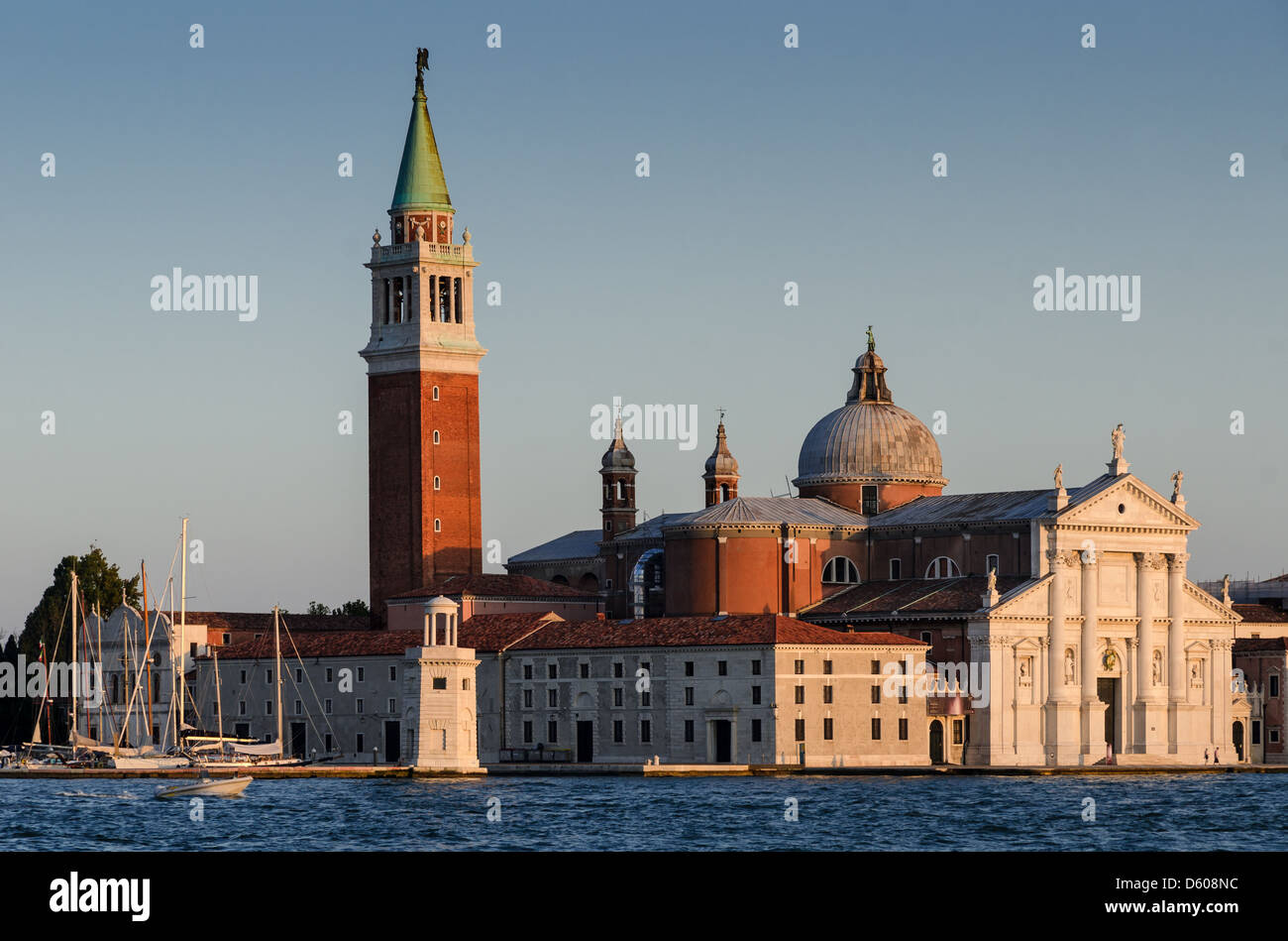 San Giorgio Maggiore is a Benedictine church in Venice, northern Italy, built in XVIth century. Stock Photo
