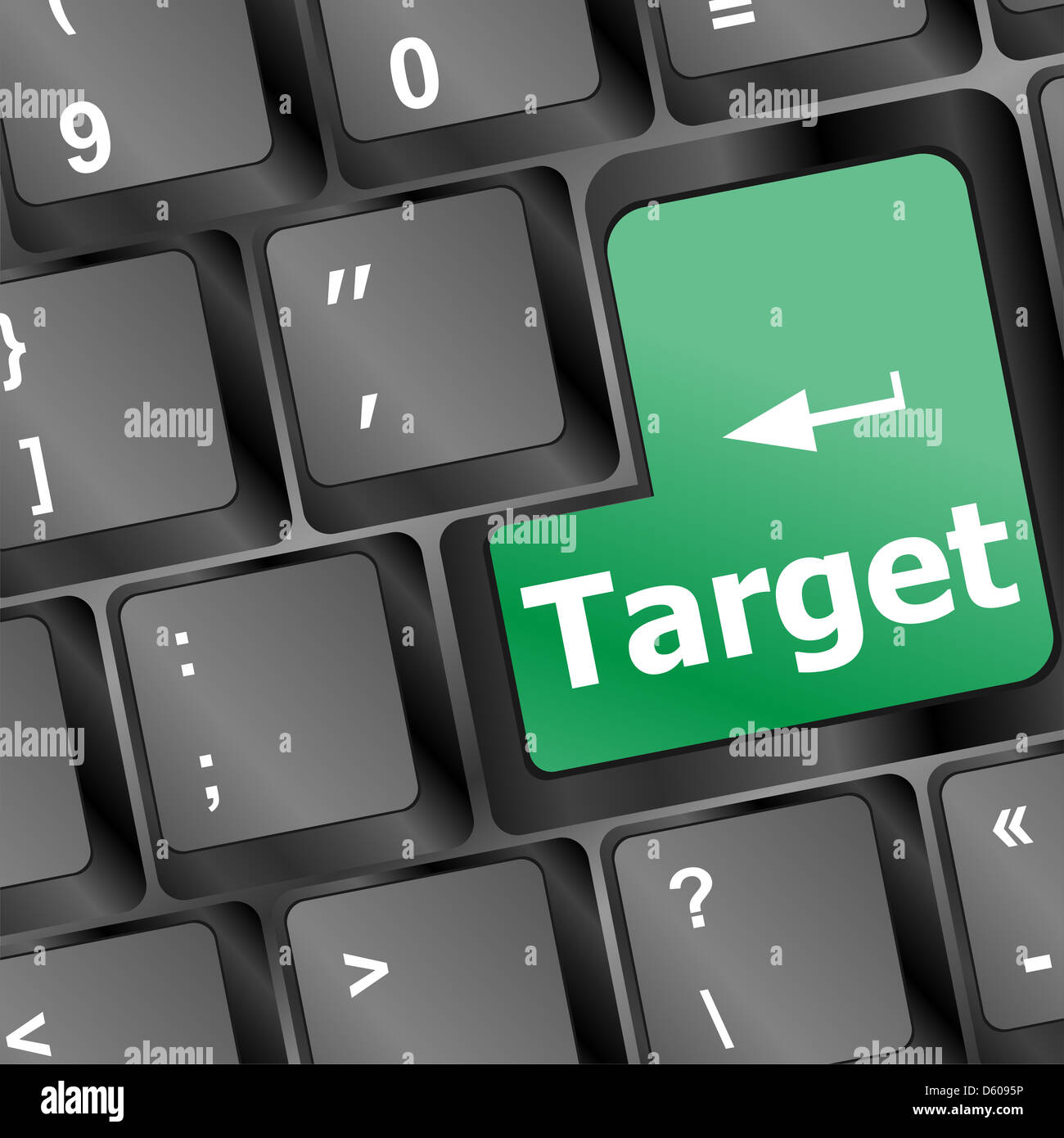 target button on keyboard Stock Photo Alamy