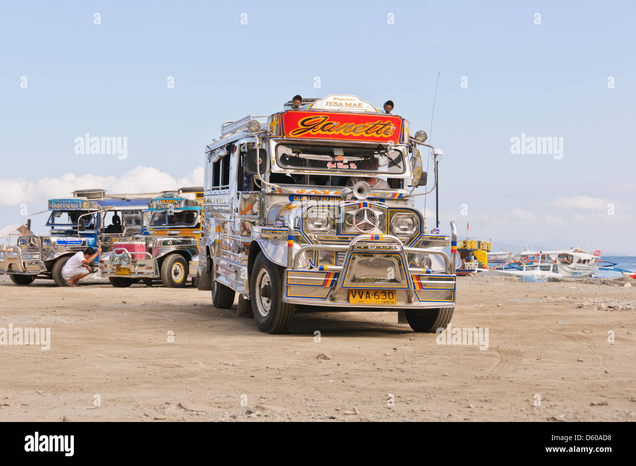 Jeepneys custommade colorful vans and trucks used as public utility