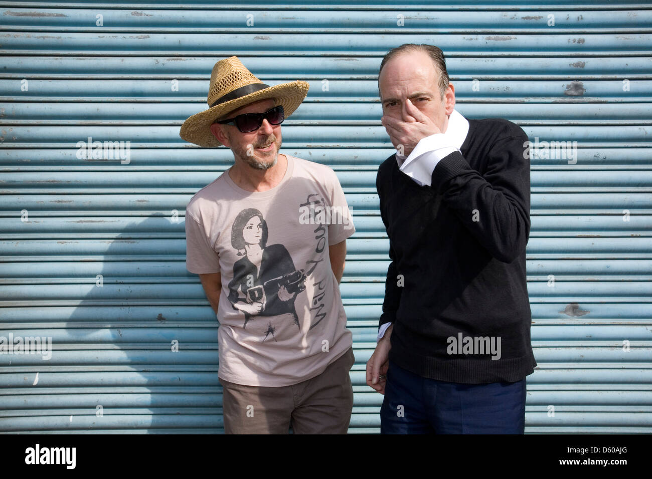 Carbon/Silicon, English musical duo consisting of Mick Jones and Tony James photographed in