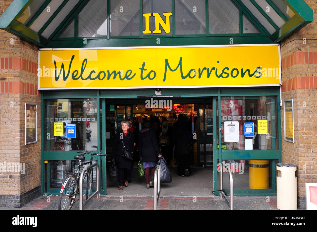 A front view of Morrisons supermarket in Acton, London, UK Stock Photo