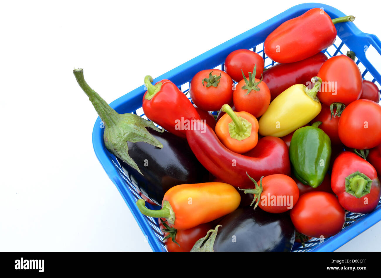 Fresh vegetables in a box on a white background Stock Photo Alamy