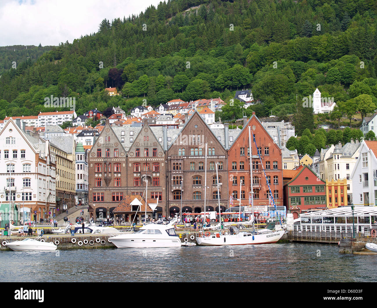 Bergen wharf, Hanseatic Museum,Norway Stock Photo ...
