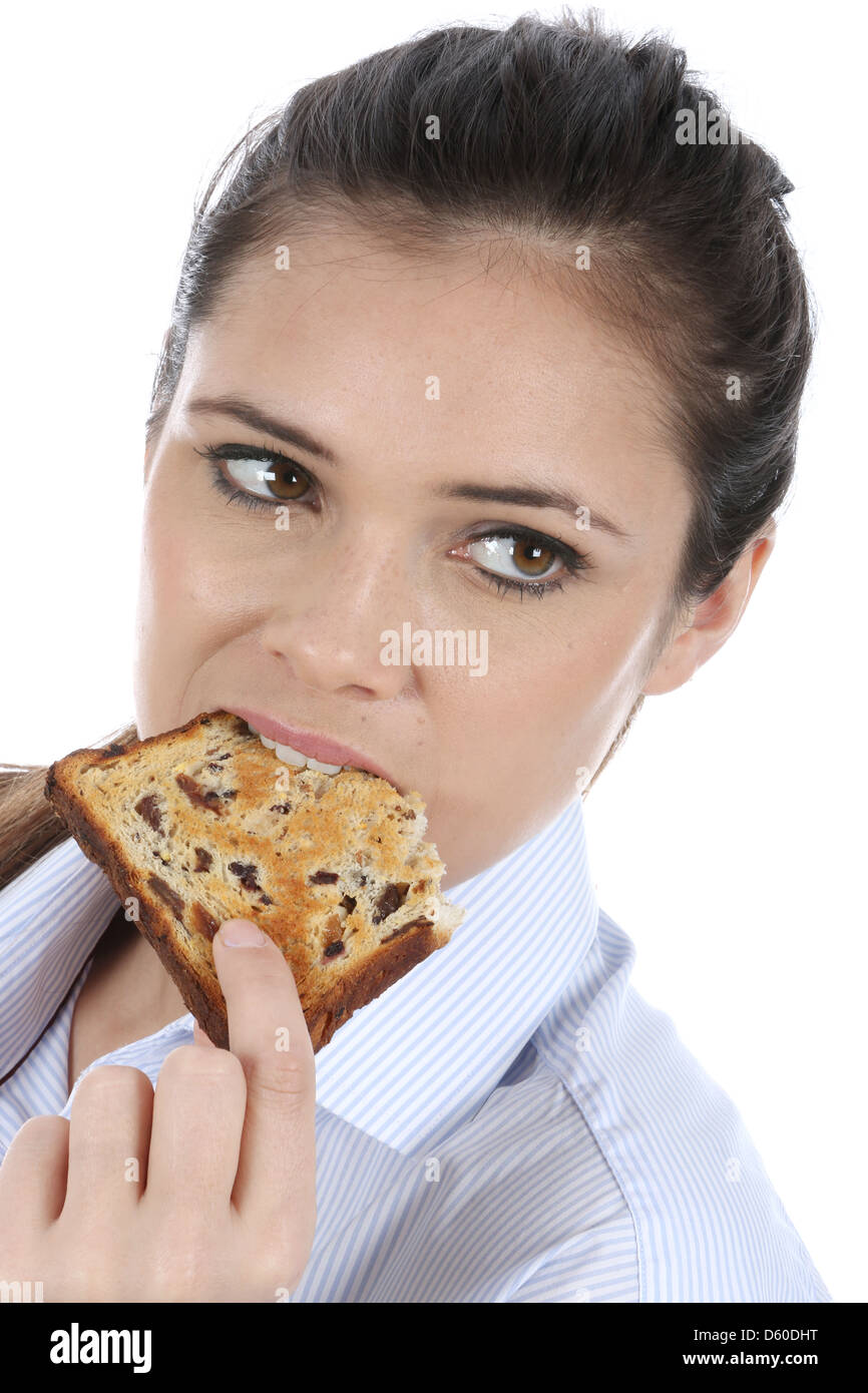 Woman studio bread slice hi-res stock photography and images - Alamy