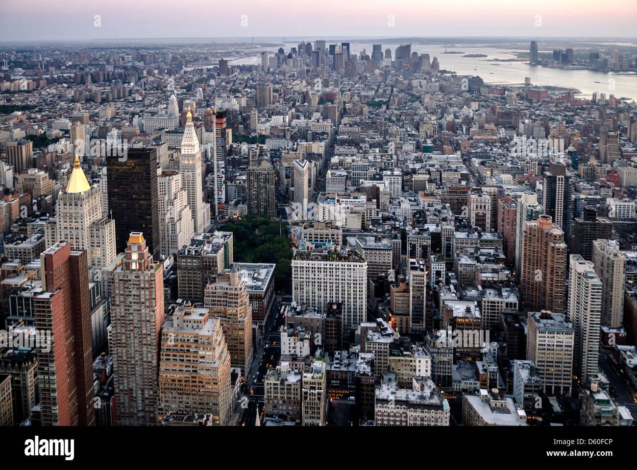 High angle view of Mahattan, New York City, New York, United States of America Stock Photo