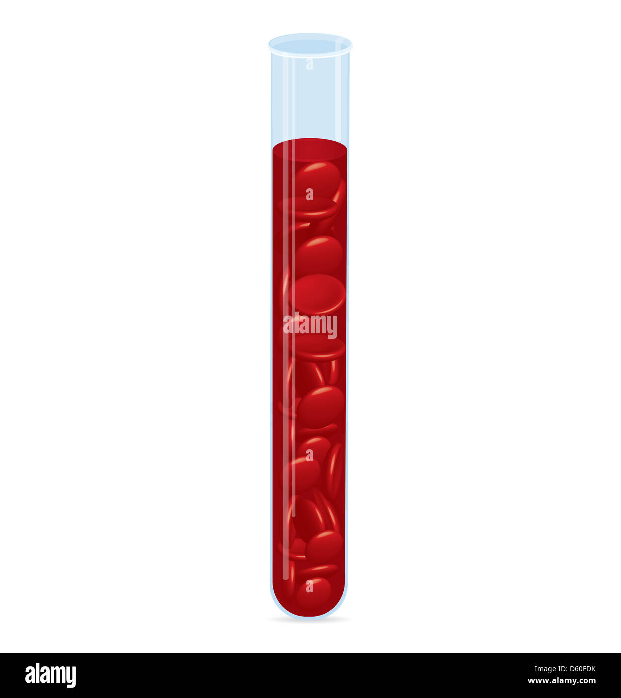 Blood cell test tube Stock Photo
