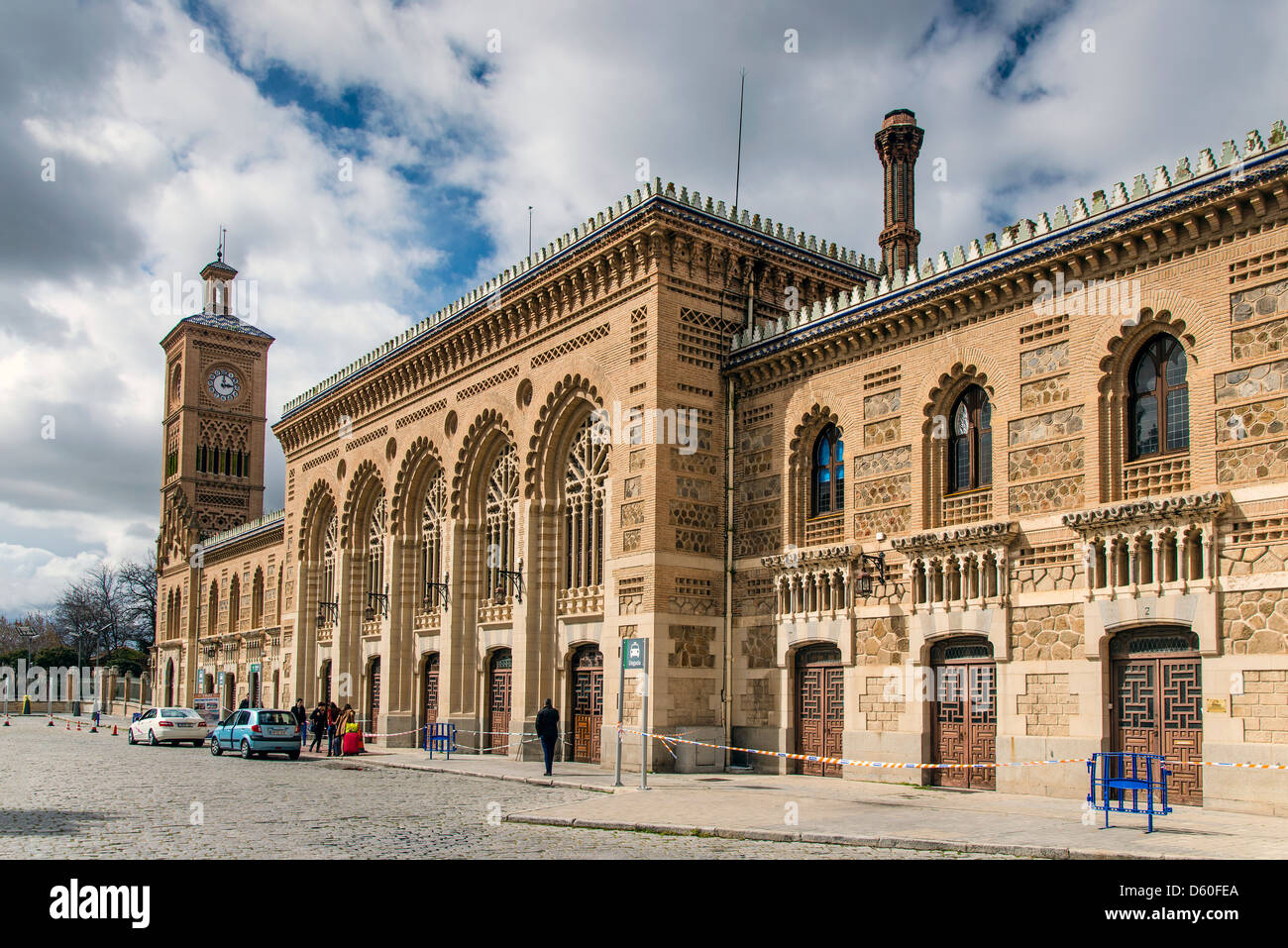 The railway station in Neo Mudéjar style, Toledo, Castile La Mancha, Spain Stock Photo
