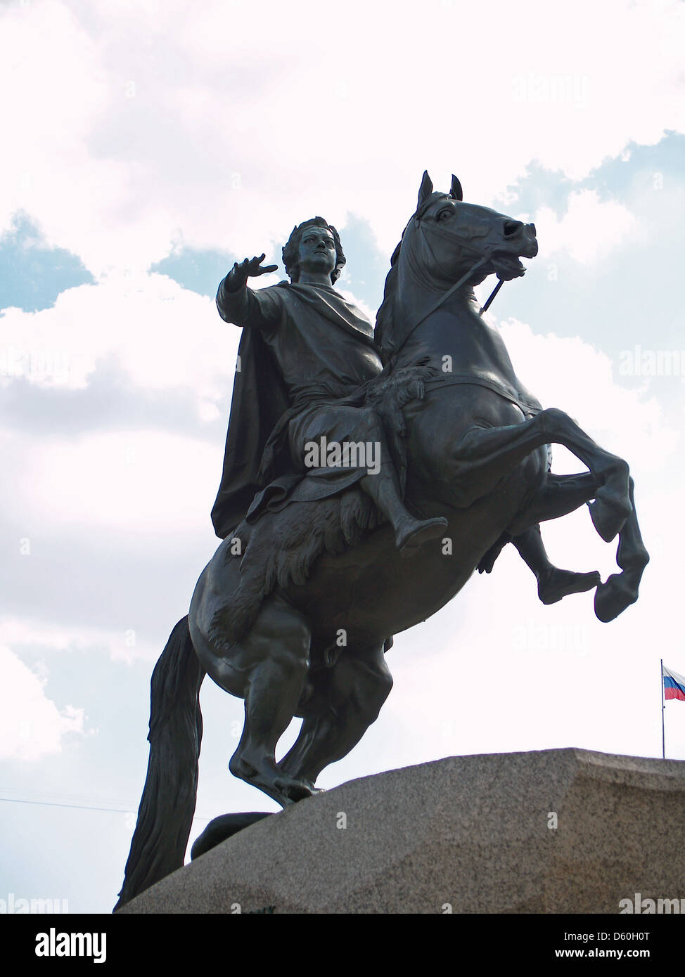 The statue of the Bronzed Horseman, Saint Petersburg Stock Photo