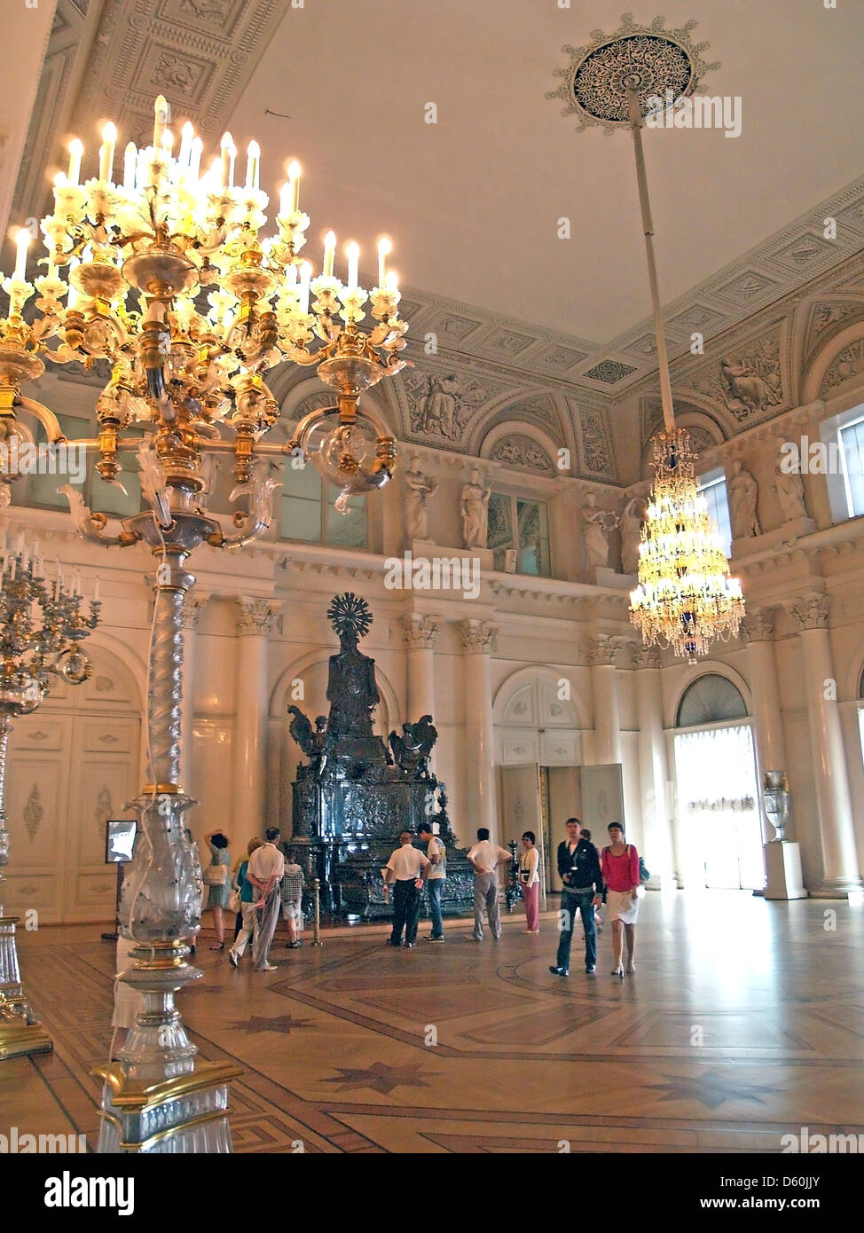 The reliquary of St. Alexander Nevsky in the Concert Hall, Hermitage Museum, Saint Petersburg Stock Photo