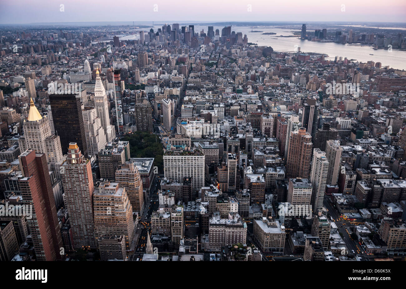 Aerial view of Manhattan, New York City, New York, United States of America Stock Photo Alamy