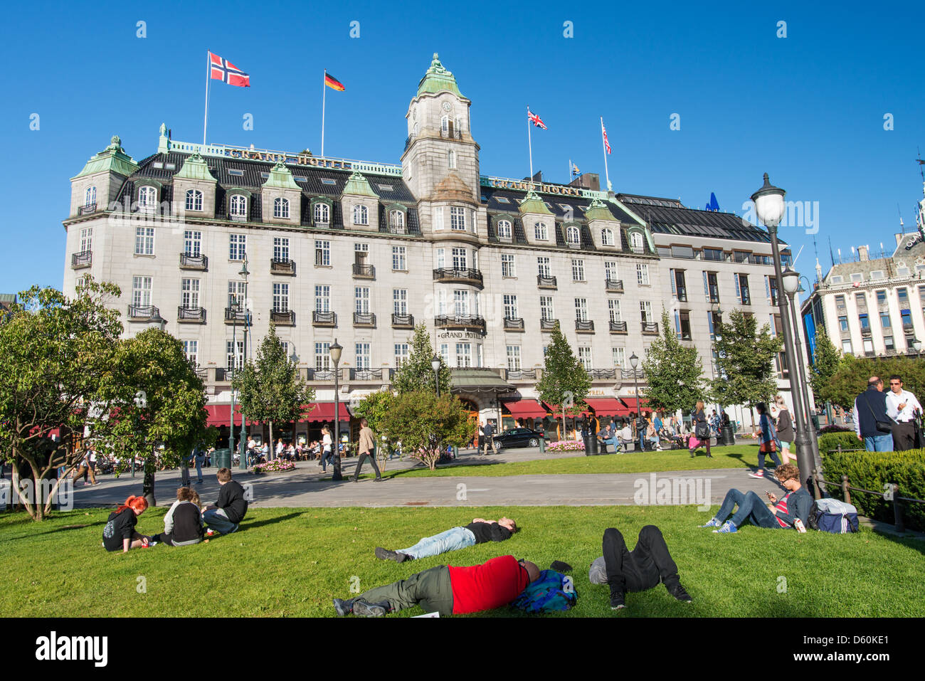 Grand Hotel in Oslo Norway Stock Photo Alamy