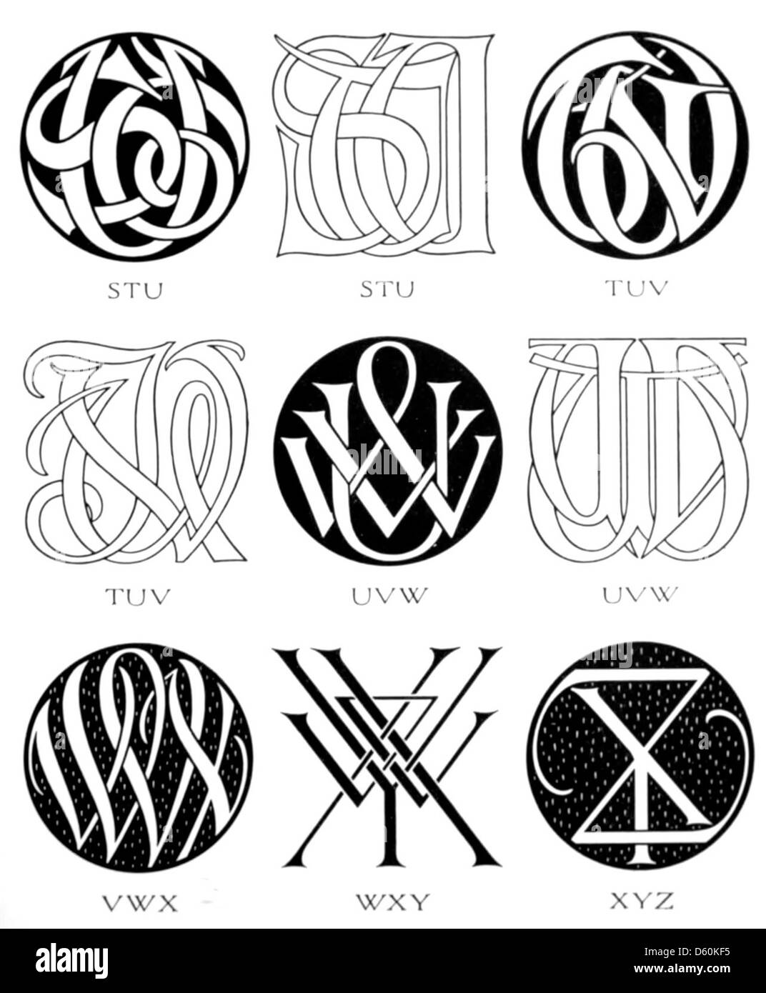 This 1906 collection presents a variety of monograms and ciphers ...