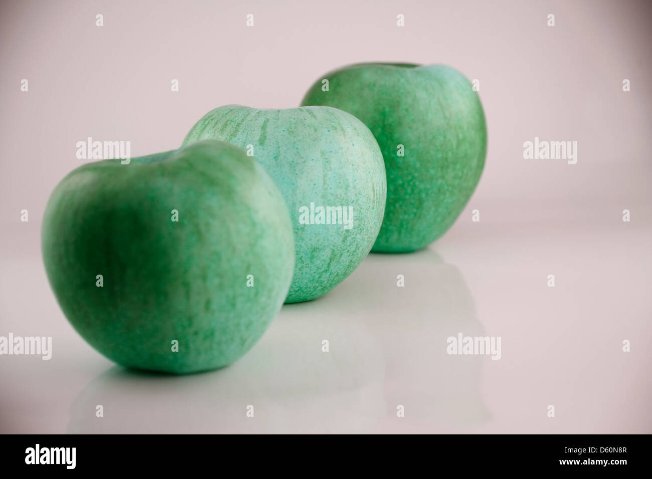 The Apple Green on the white Background Stock Photo - Alamy
