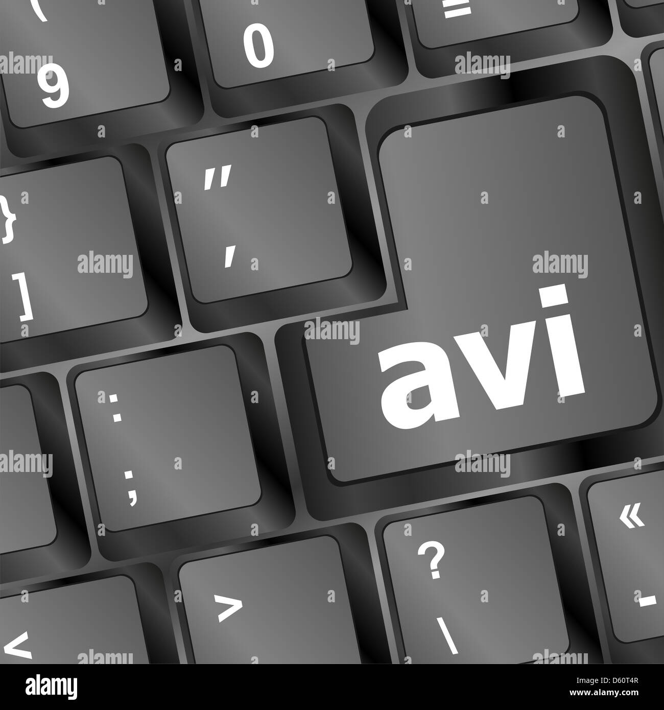 Closeup of avi key in a modern keyboard Stock Photo - Alamy