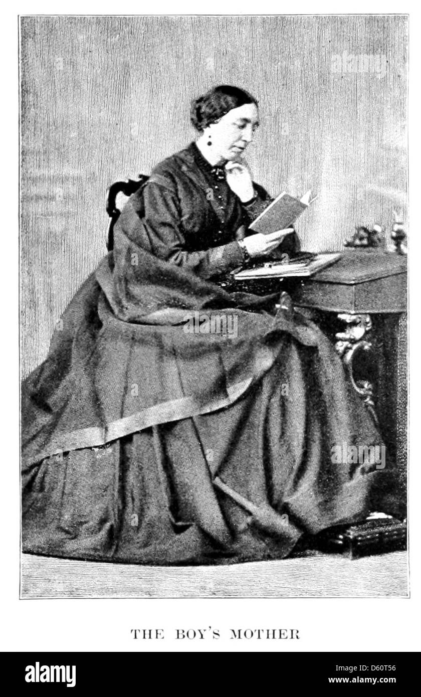 19th century woman reading child hi-res stock photography