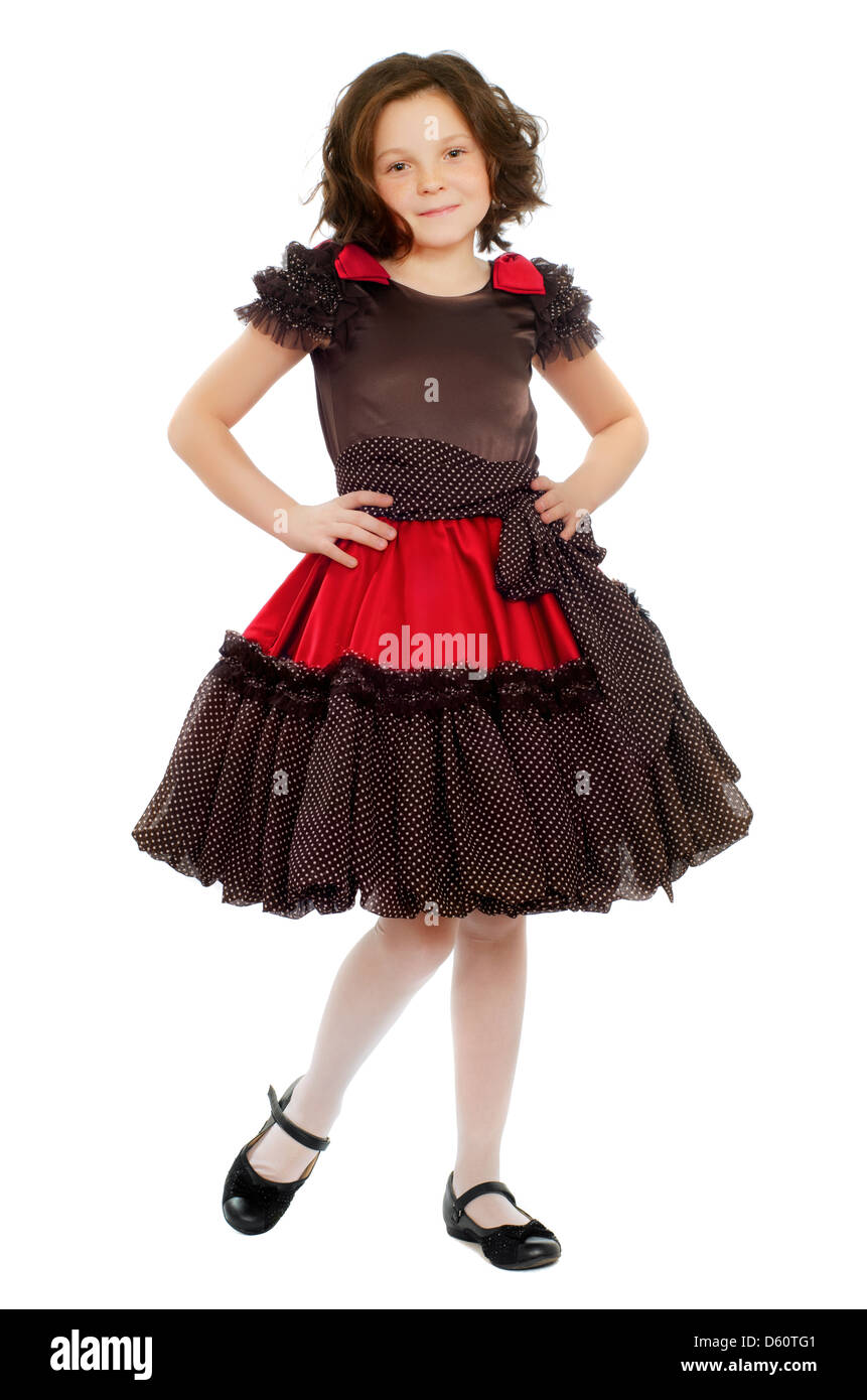 Lovely little girl in a dress Stock Photo - Alamy
