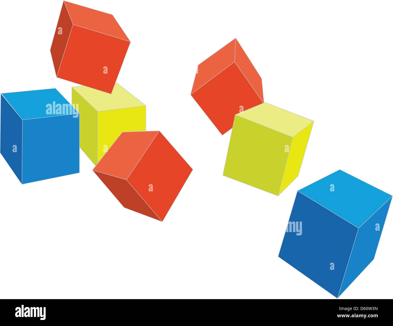 cubes color 4 Stock Photo - Alamy