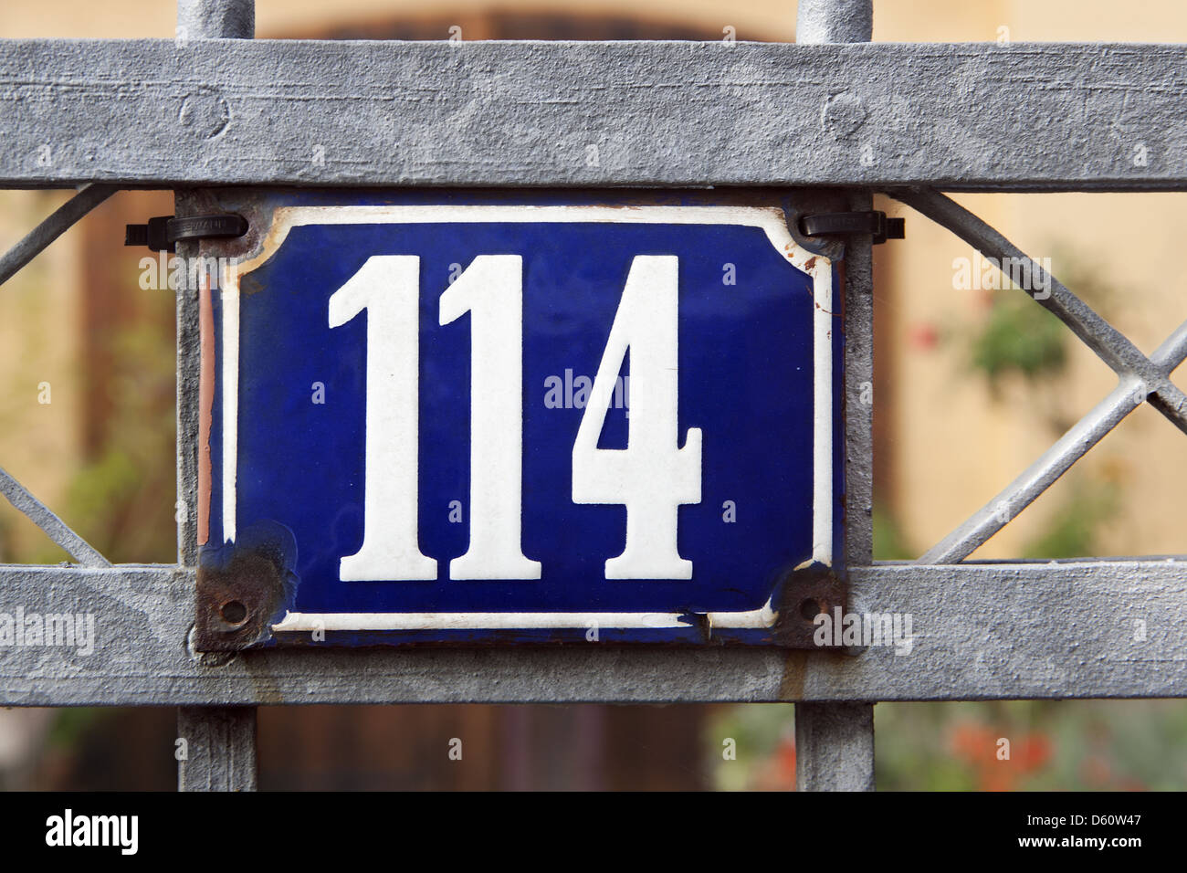 entrance with house number Stock Photo Alamy