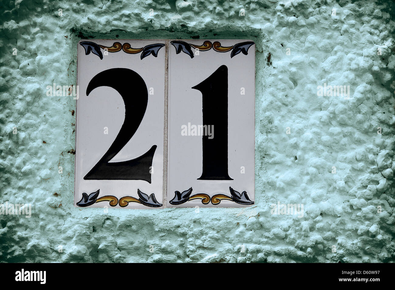 house number 21 Stock Photo - Alamy