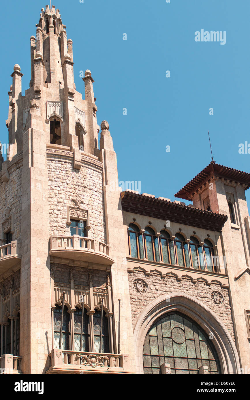 Catholic Building in Barcelona Stock Photo