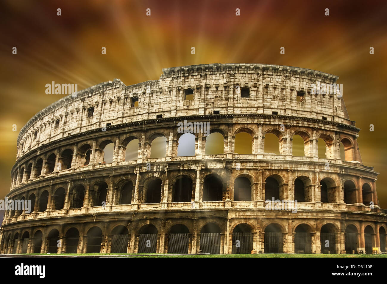 The Colosseum in Imperial Rome Stock Photo