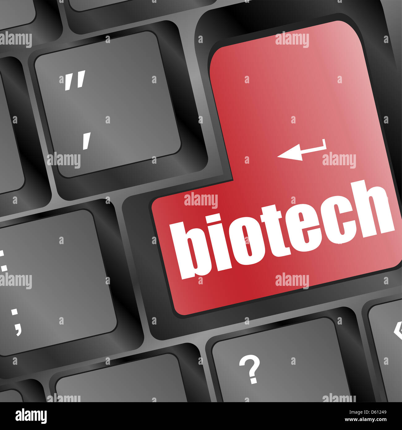 biotech message on enter key of keyboard Stock Photo Alamy