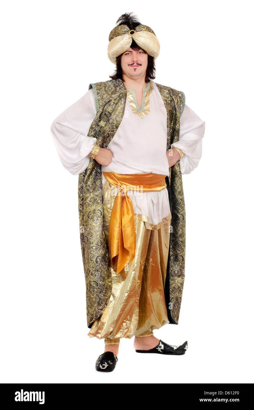 man in oriental costume Stock Photo
